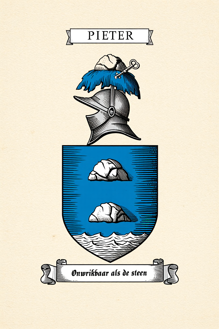 Familiewapen van de achternaam PIETER (vergrendeld)