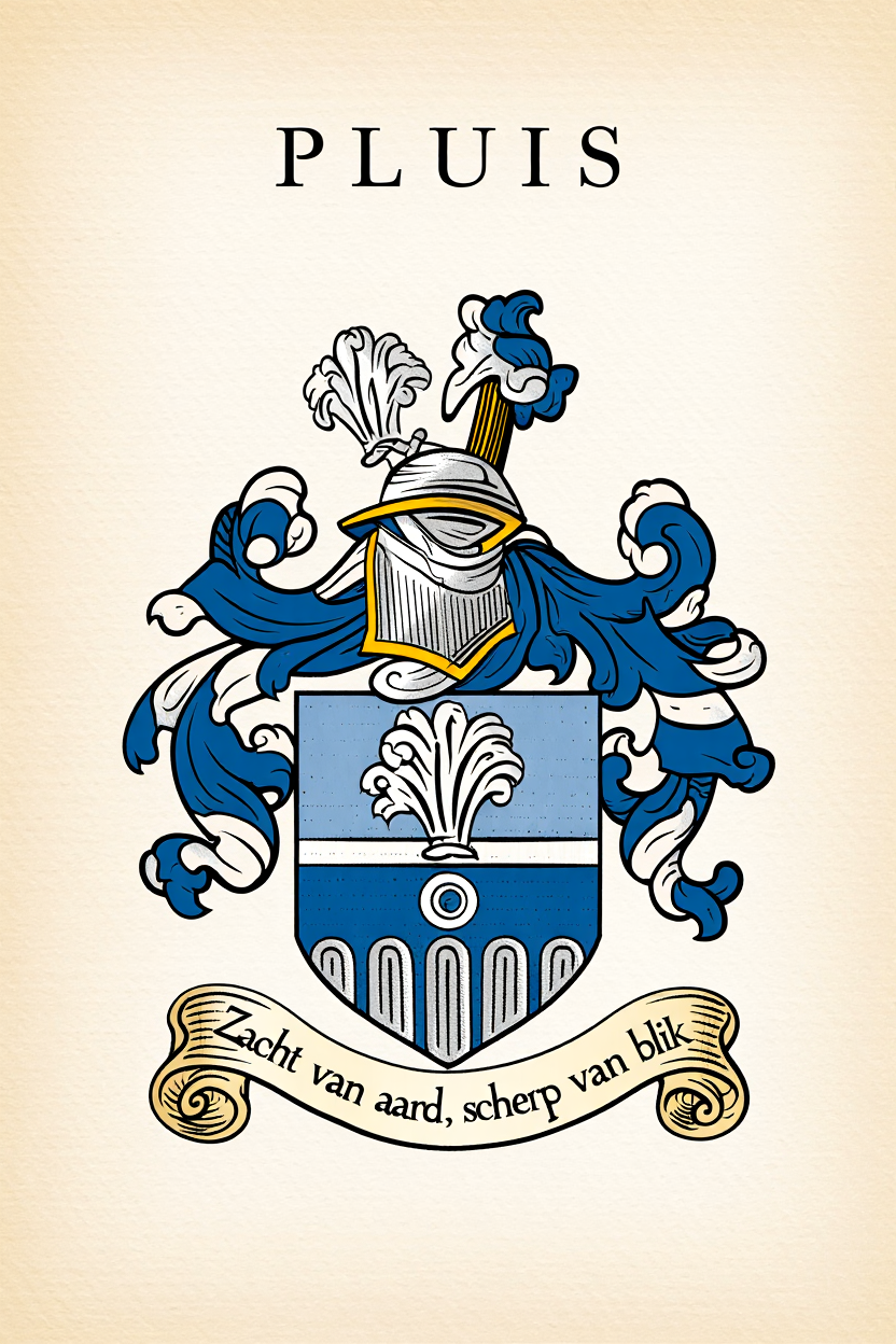 Familiewapen van de achternaam PLUIS (vergrendeld)