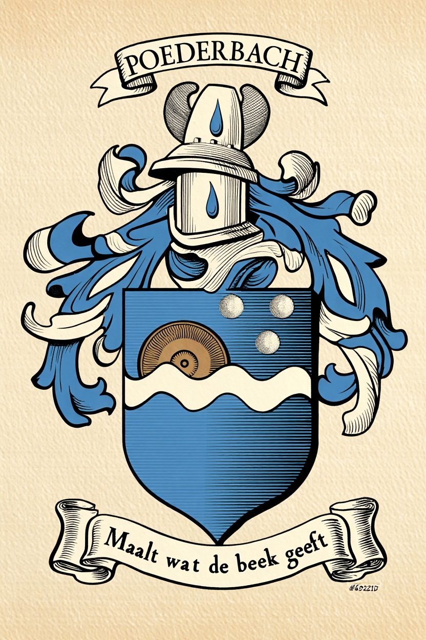 Familiewapen van de achternaam POEDERBACH (vergrendeld)