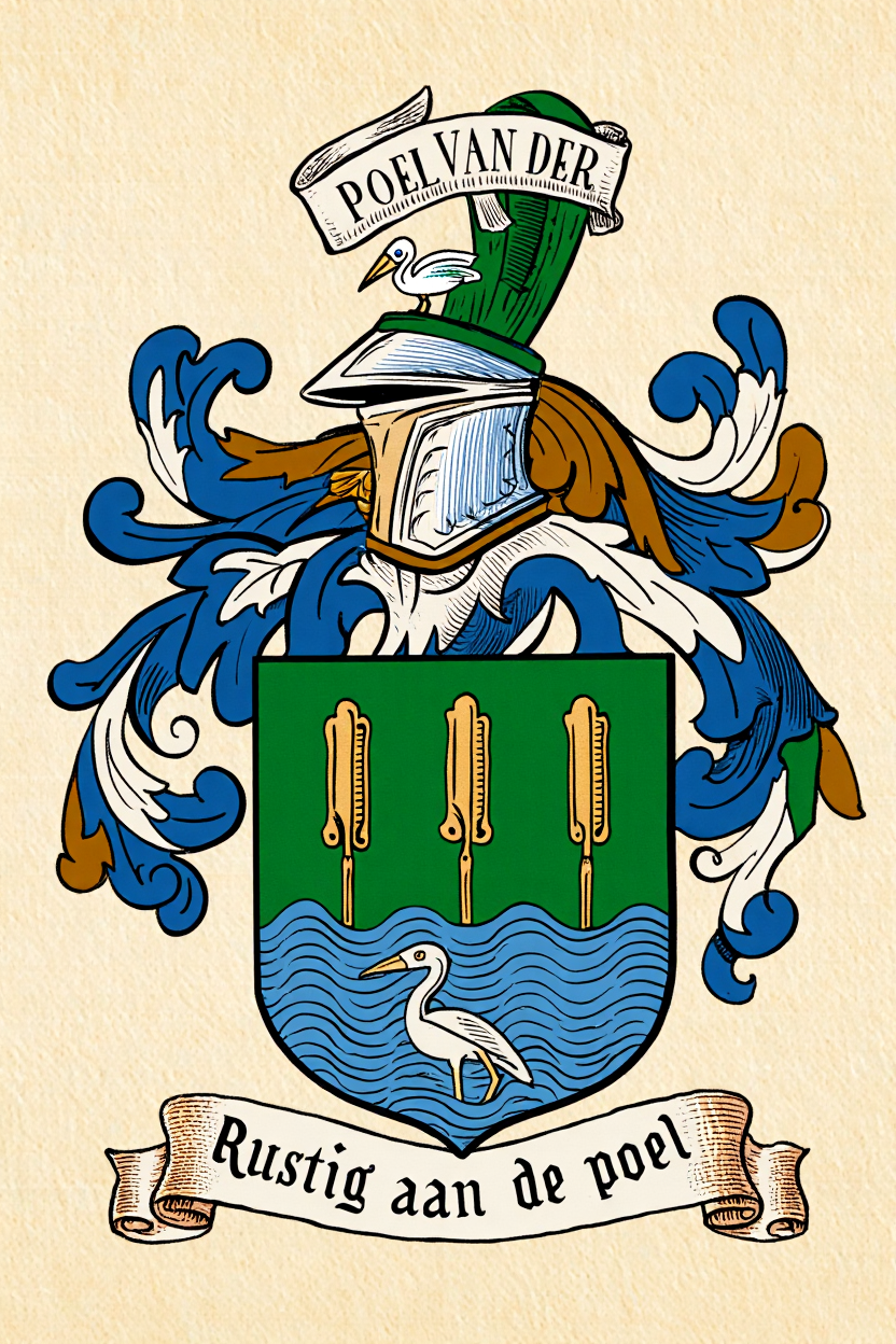 Familiewapen van de achternaam POEL VAN DER