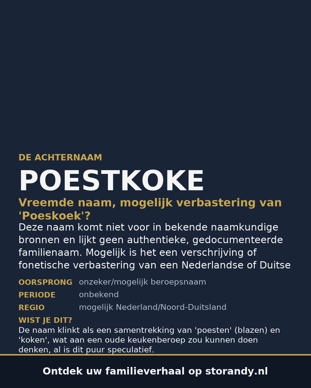Familiewapen van de achternaam POESTKOKE