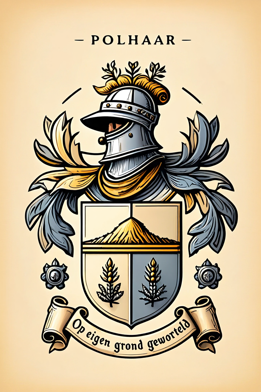 Familiewapen van de achternaam POLHAAR (vergrendeld)