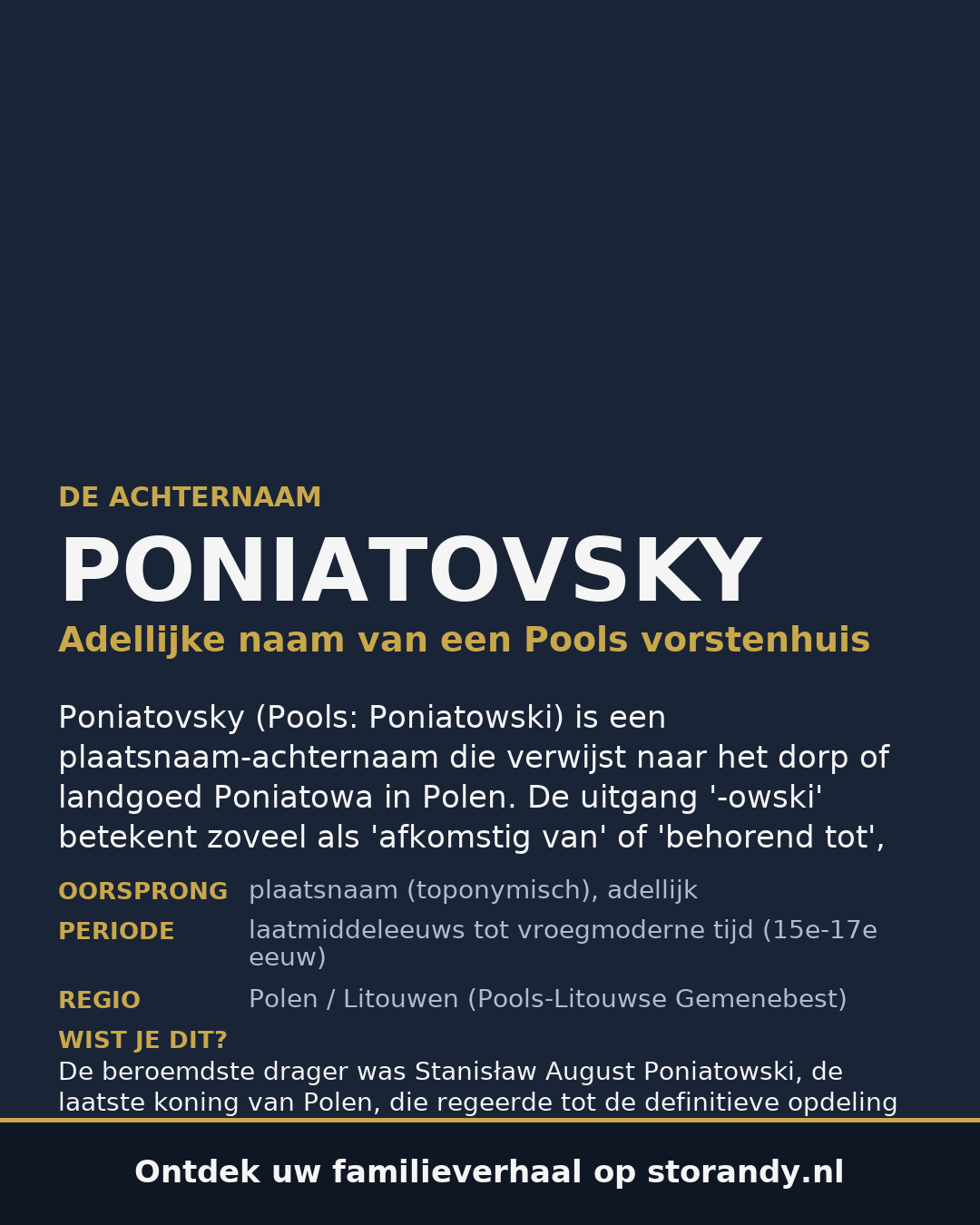 Familiewapen van de achternaam PONIATOVSKY