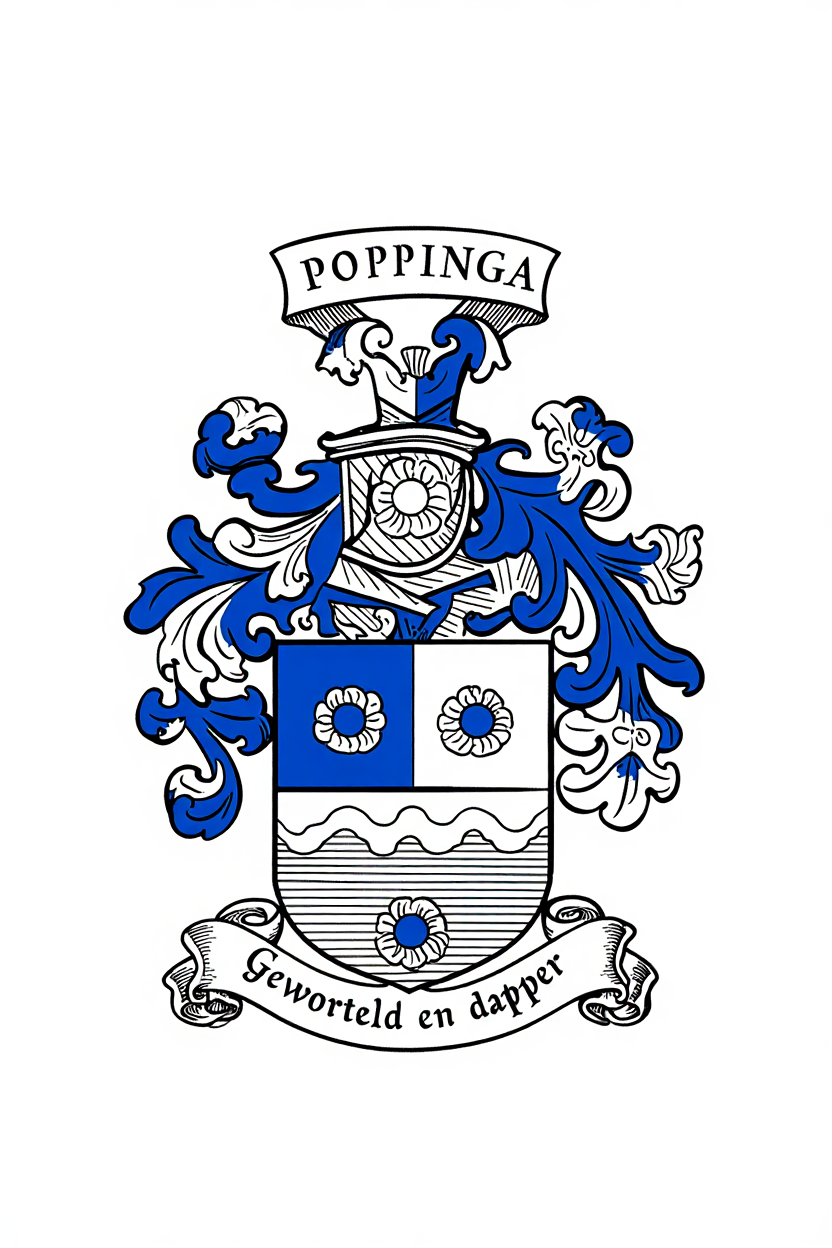 Familiewapen van de achternaam POPPINGA