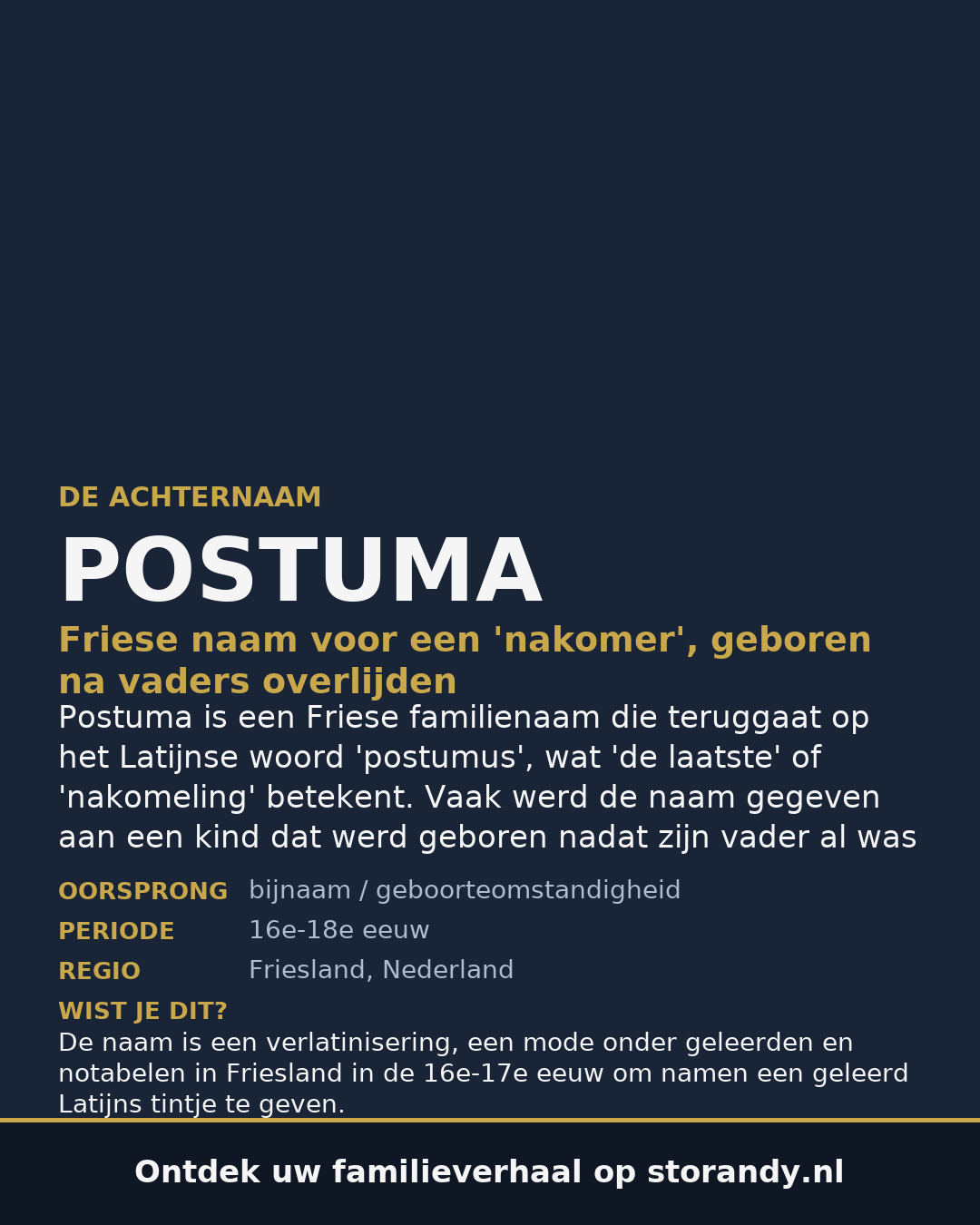 Familiewapen van de achternaam POSTUMA