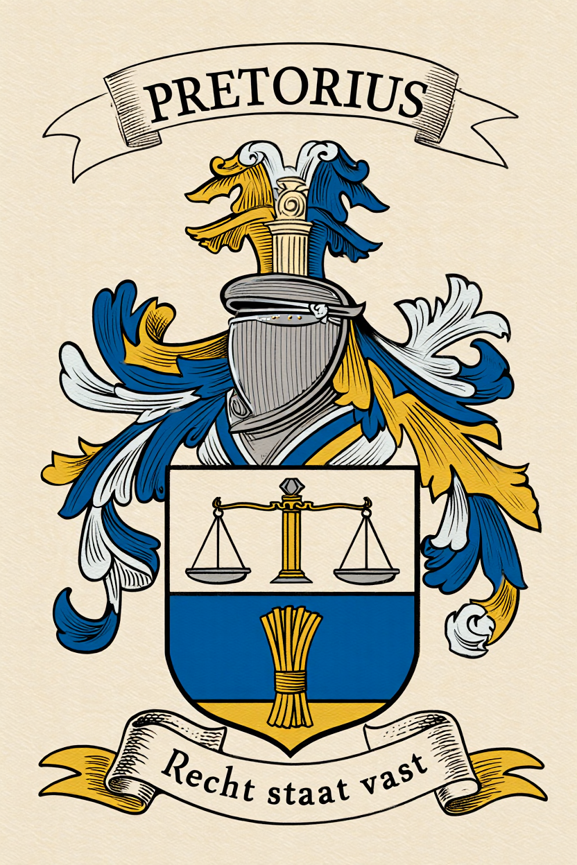 Familiewapen van de achternaam PRETORIUS