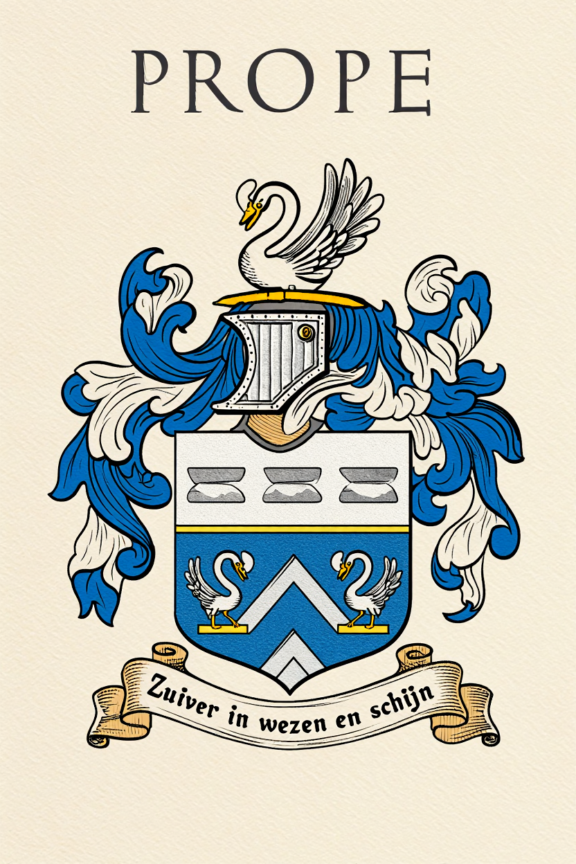 Familiewapen van de achternaam PROPER (vergrendeld)