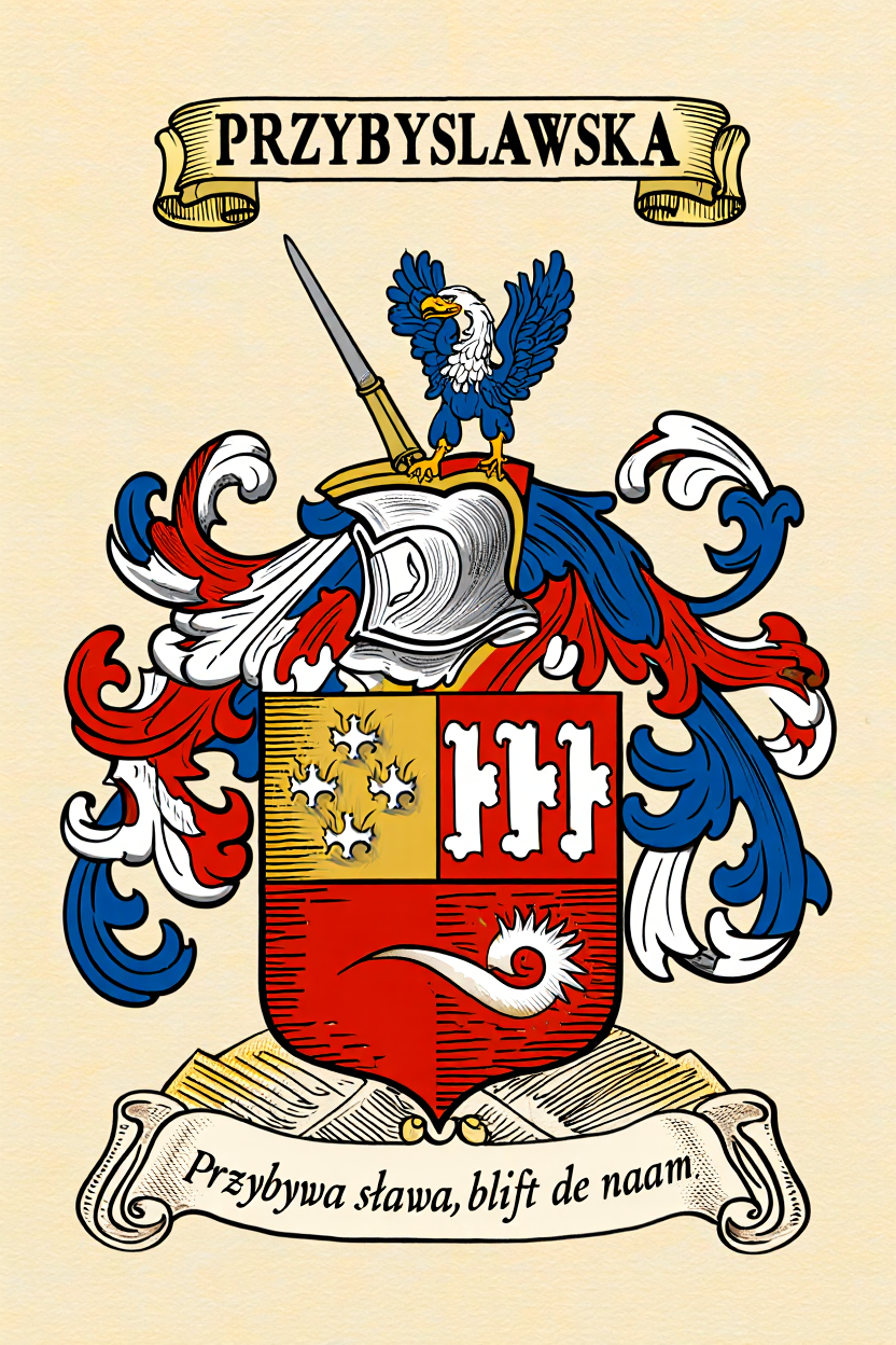 Familiewapen van de achternaam PRZYBYSLAWSKA