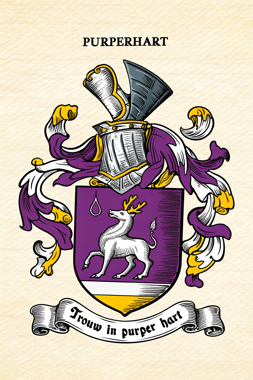 Familiewapen van de achternaam PURPERHART