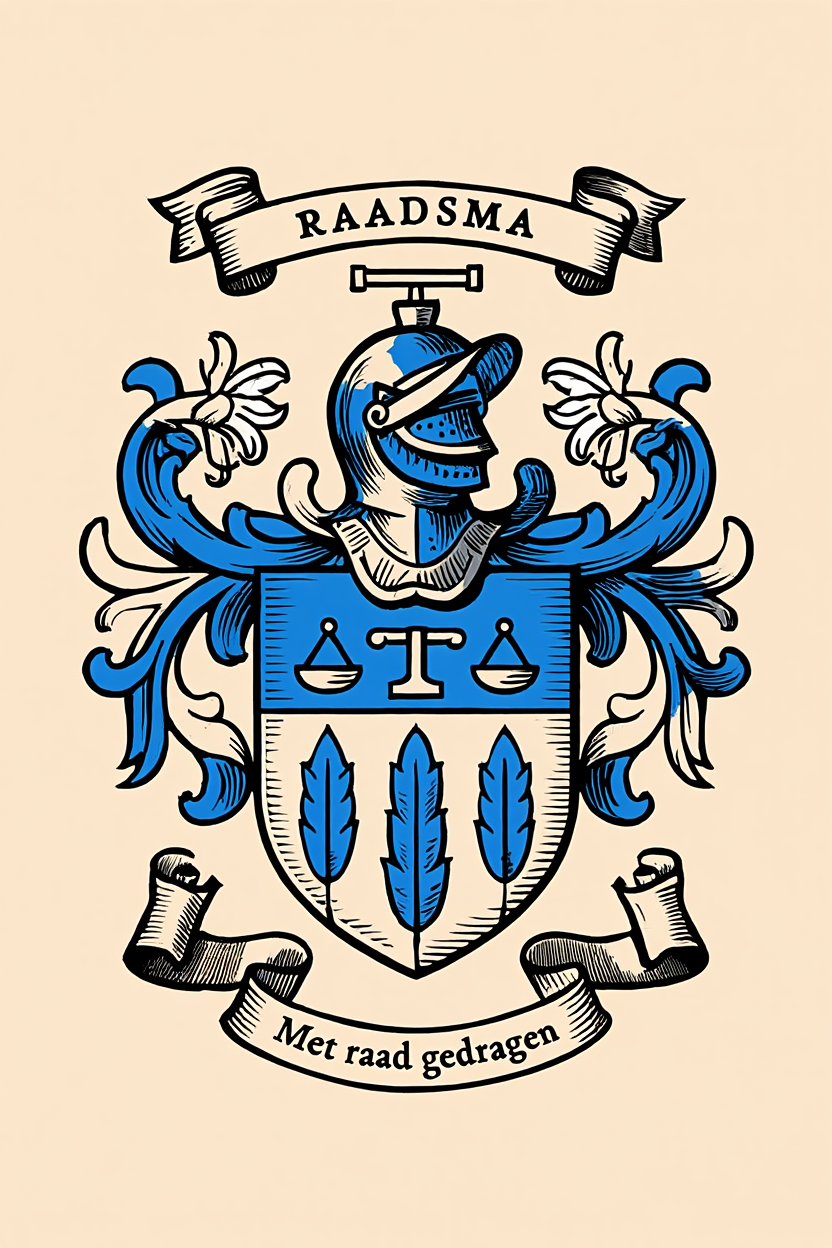 Familiewapen van de achternaam RAADSMA (vergrendeld)