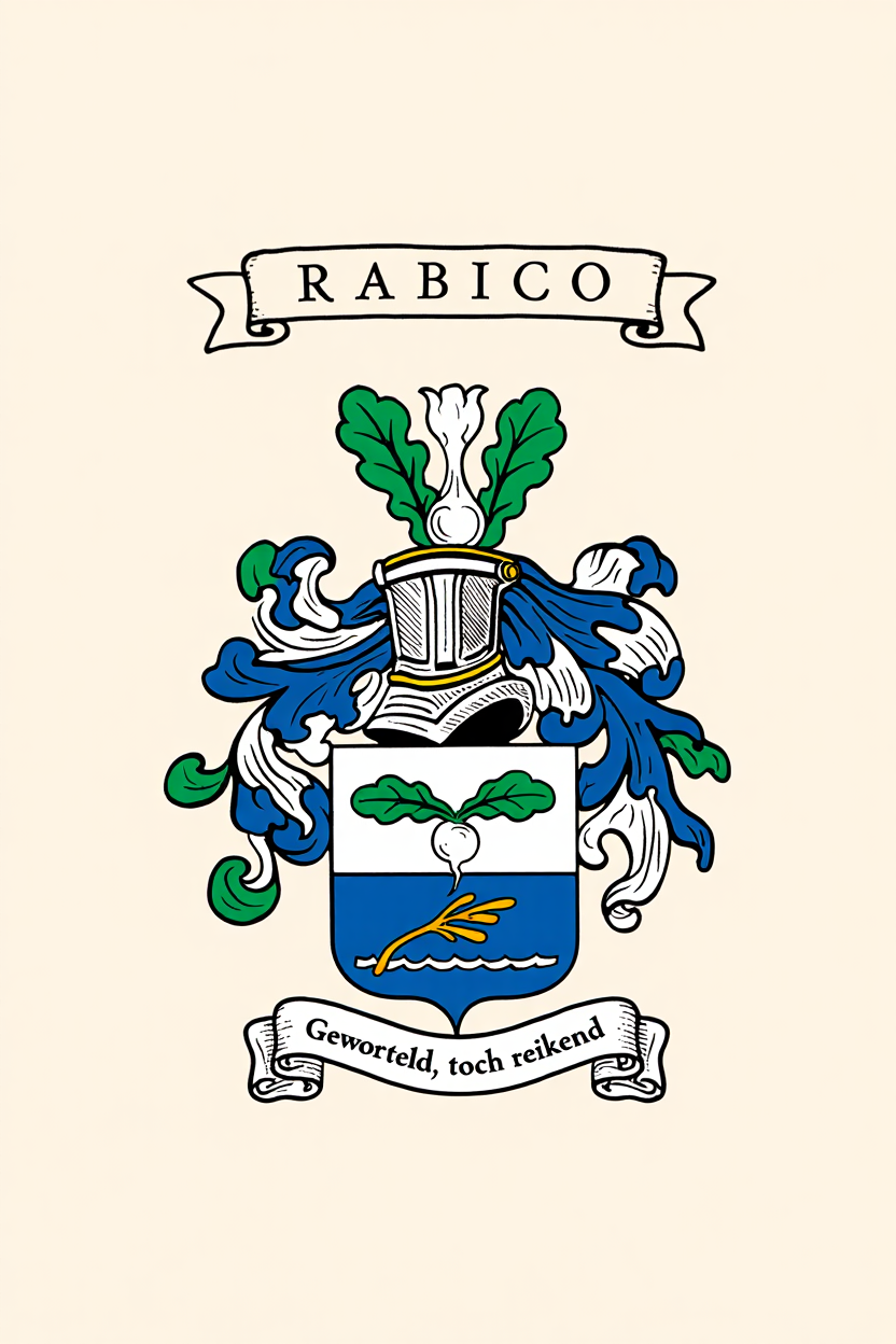Familiewapen van de achternaam RABICO (vergrendeld)
