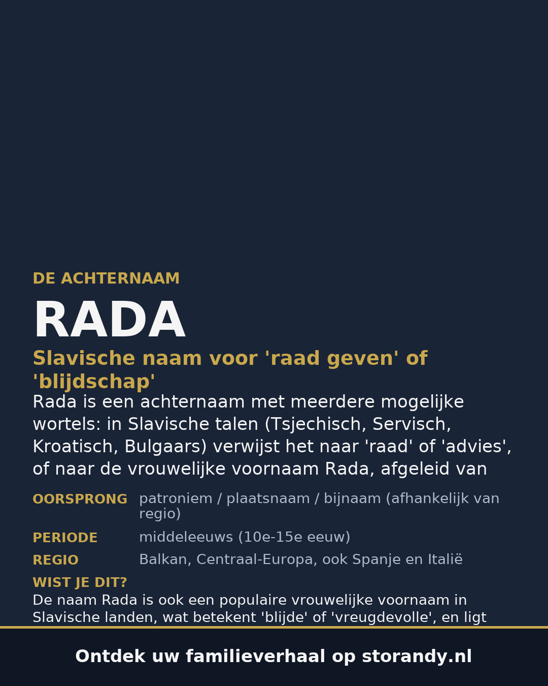 Familiewapen van de achternaam RADA
