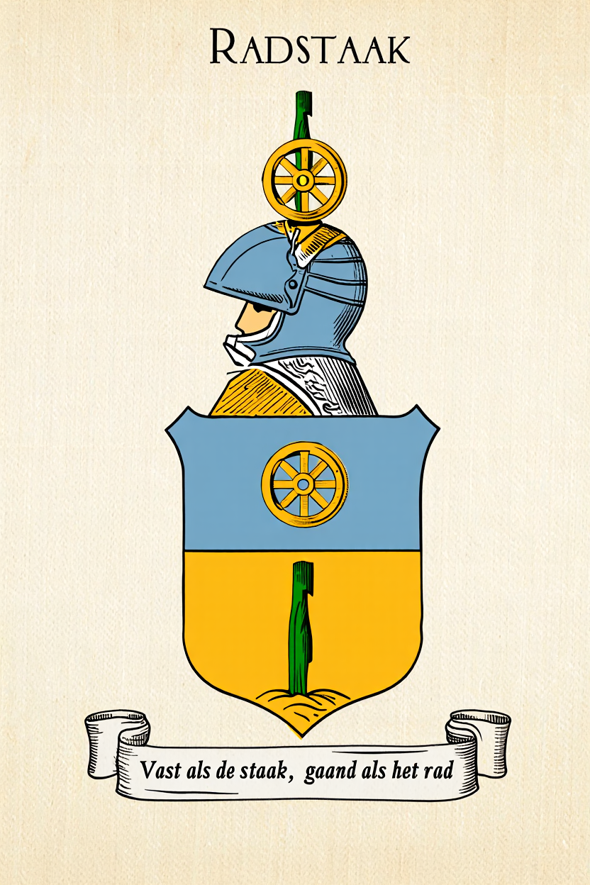 Familiewapen van de achternaam RADSTAAK (vergrendeld)