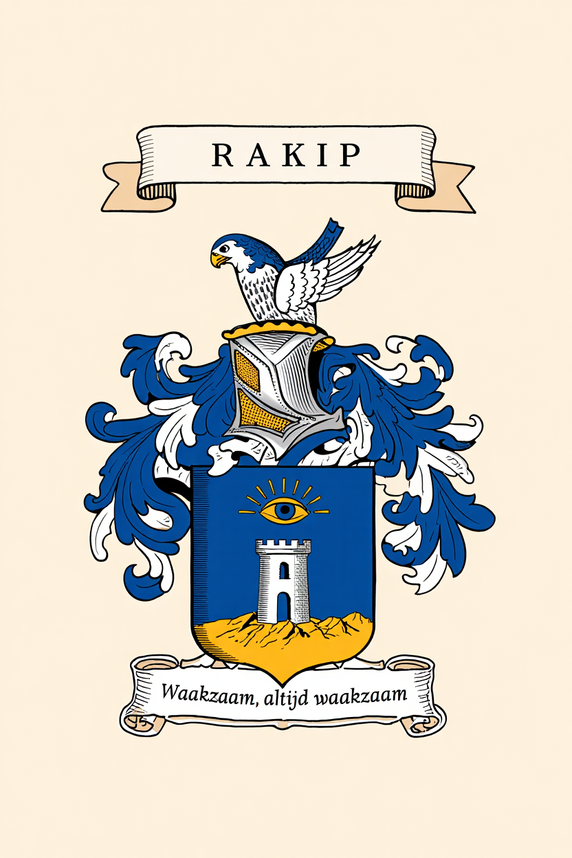 Familiewapen van de achternaam RAKIP (vergrendeld)