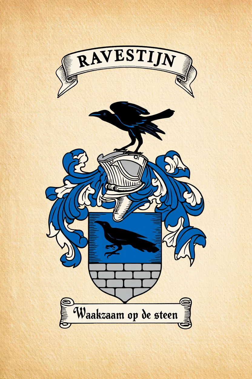 Familiewapen van de achternaam RAVESTIJN (vergrendeld)