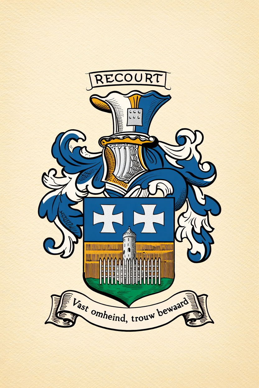 Familiewapen van de achternaam RECOURT (vergrendeld)