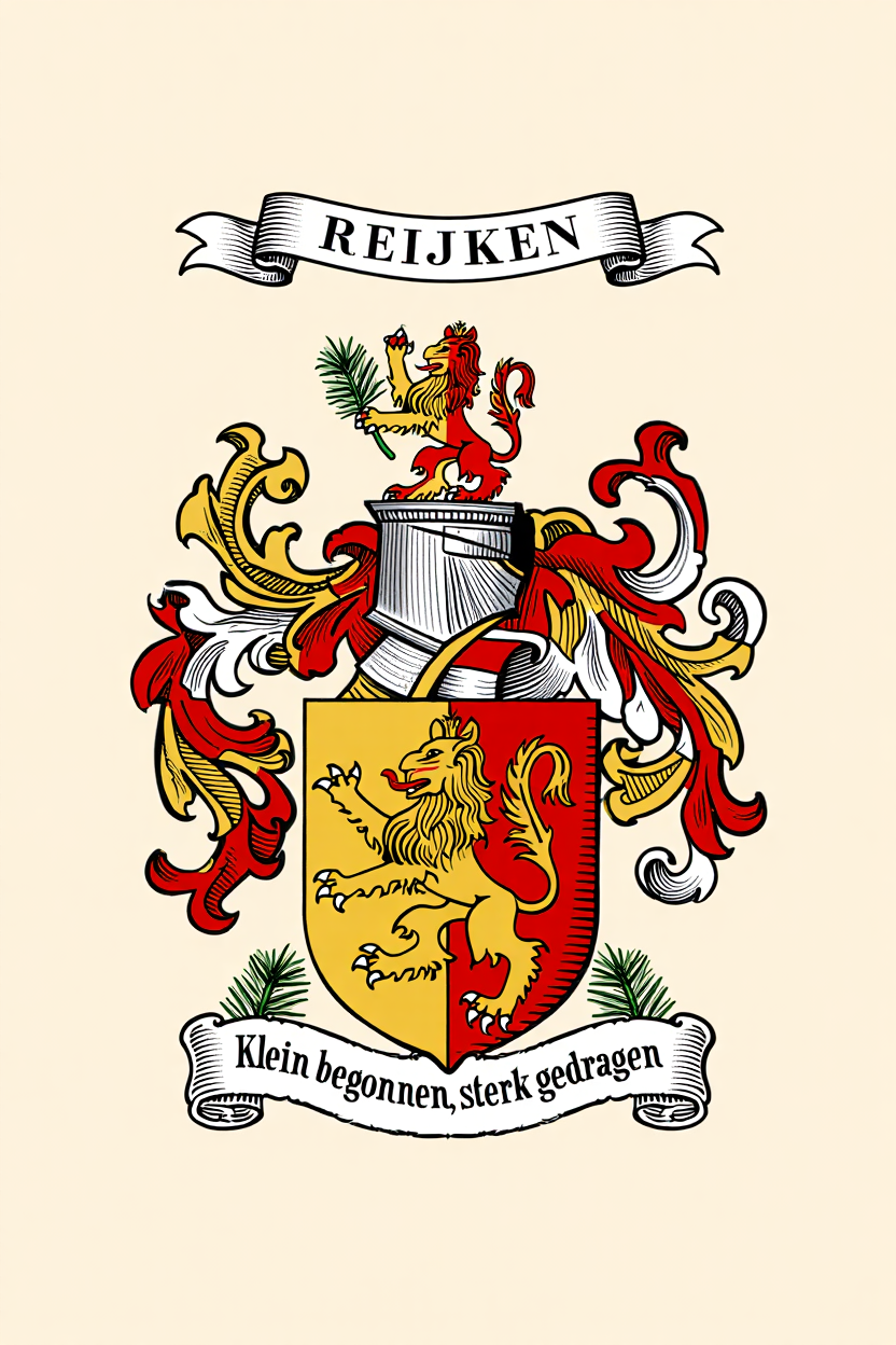 Familiewapen van de achternaam REIJKEN (vergrendeld)