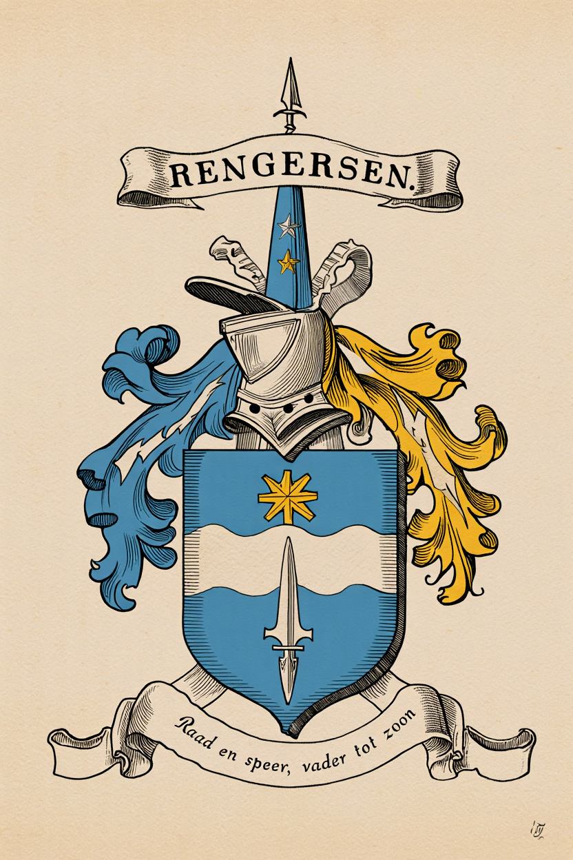 Familiewapen van de achternaam RENGERSEN. (vergrendeld)