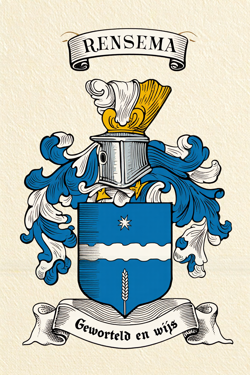Familiewapen van de achternaam RENSEMA (vergrendeld)