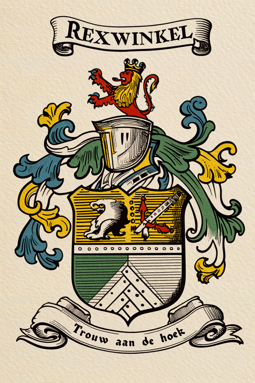 Familiewapen van de achternaam REXWINKEL (vergrendeld)