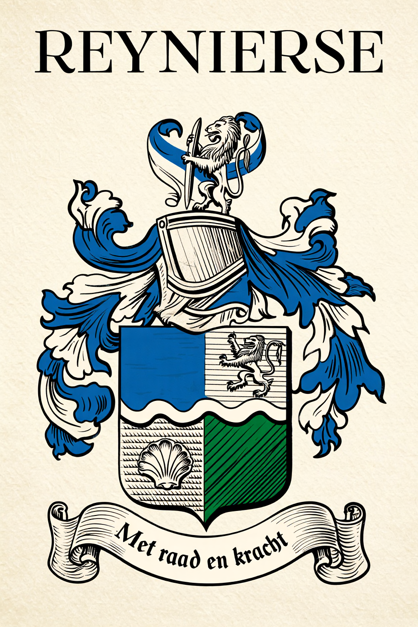 Familiewapen van de achternaam REYNIERSE (vergrendeld)