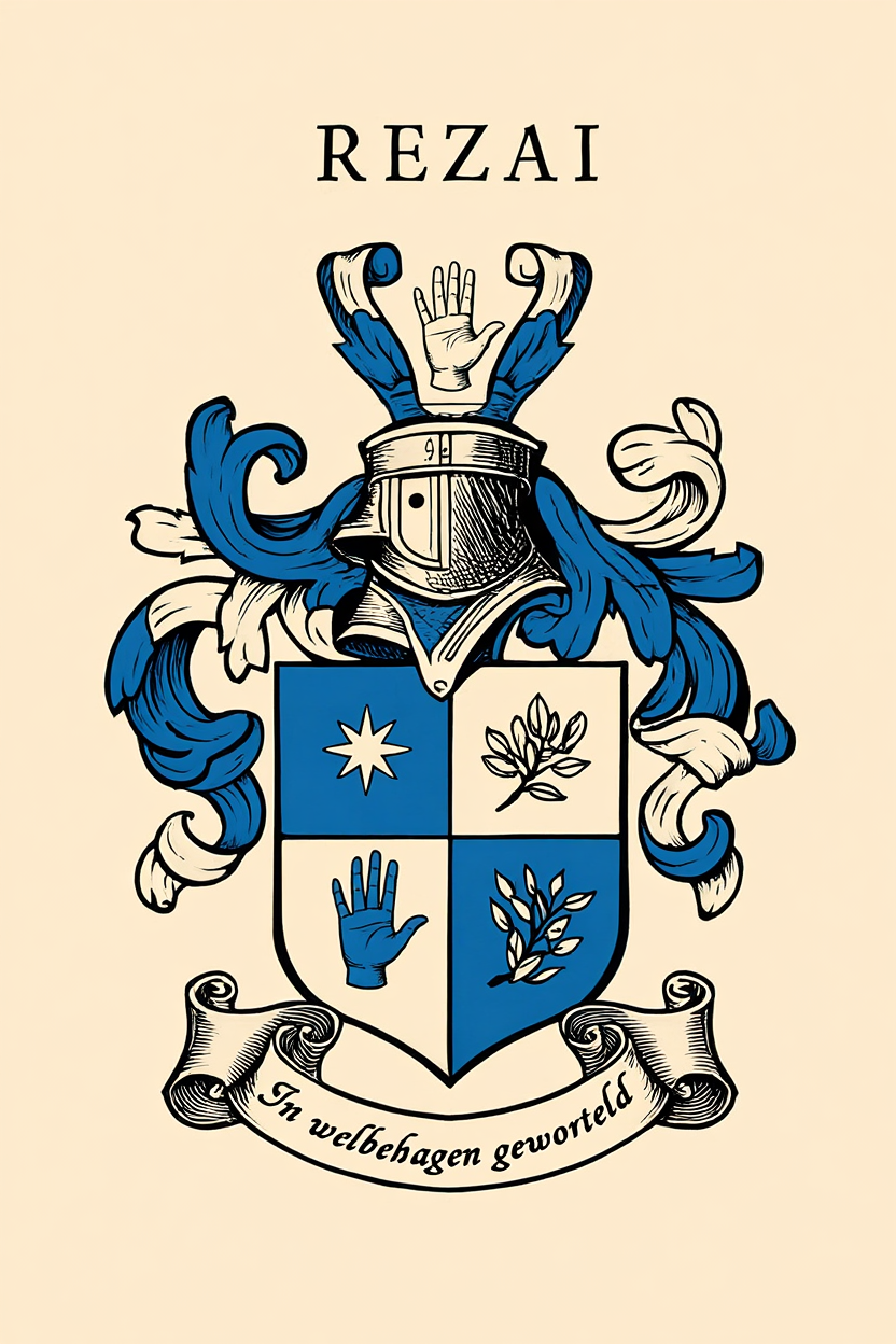 Familiewapen van de achternaam REZAI
