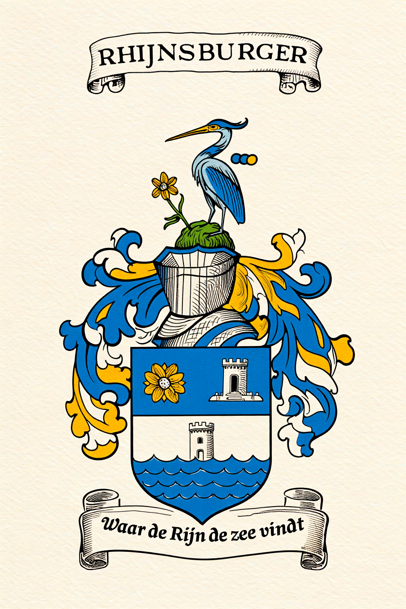 Familiewapen van de achternaam RHIJNSBURGER
