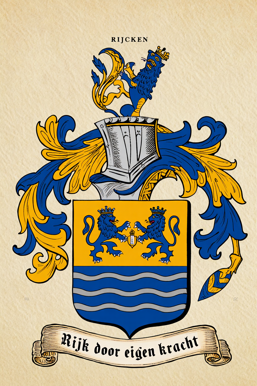 Familiewapen van de achternaam RIJCKEN (vergrendeld)