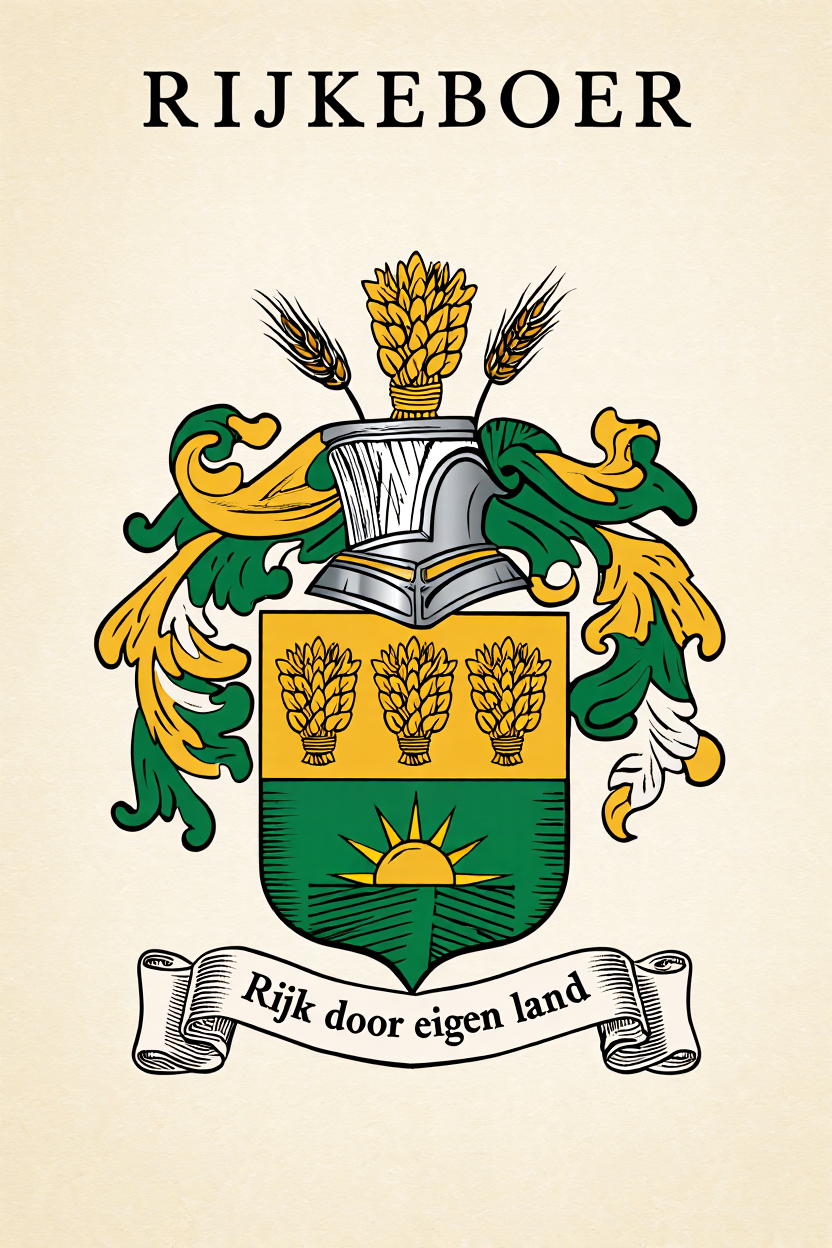 Familiewapen van de achternaam RIJKEBOER (vergrendeld)