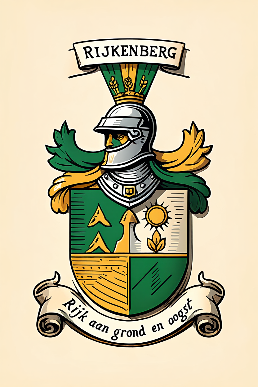 Familiewapen van de achternaam RIJKENBERG (vergrendeld)