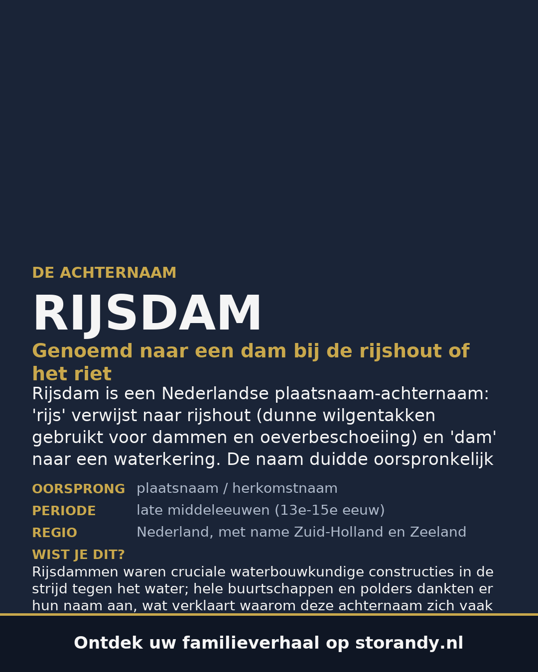 Familiewapen van de achternaam RIJSDAM