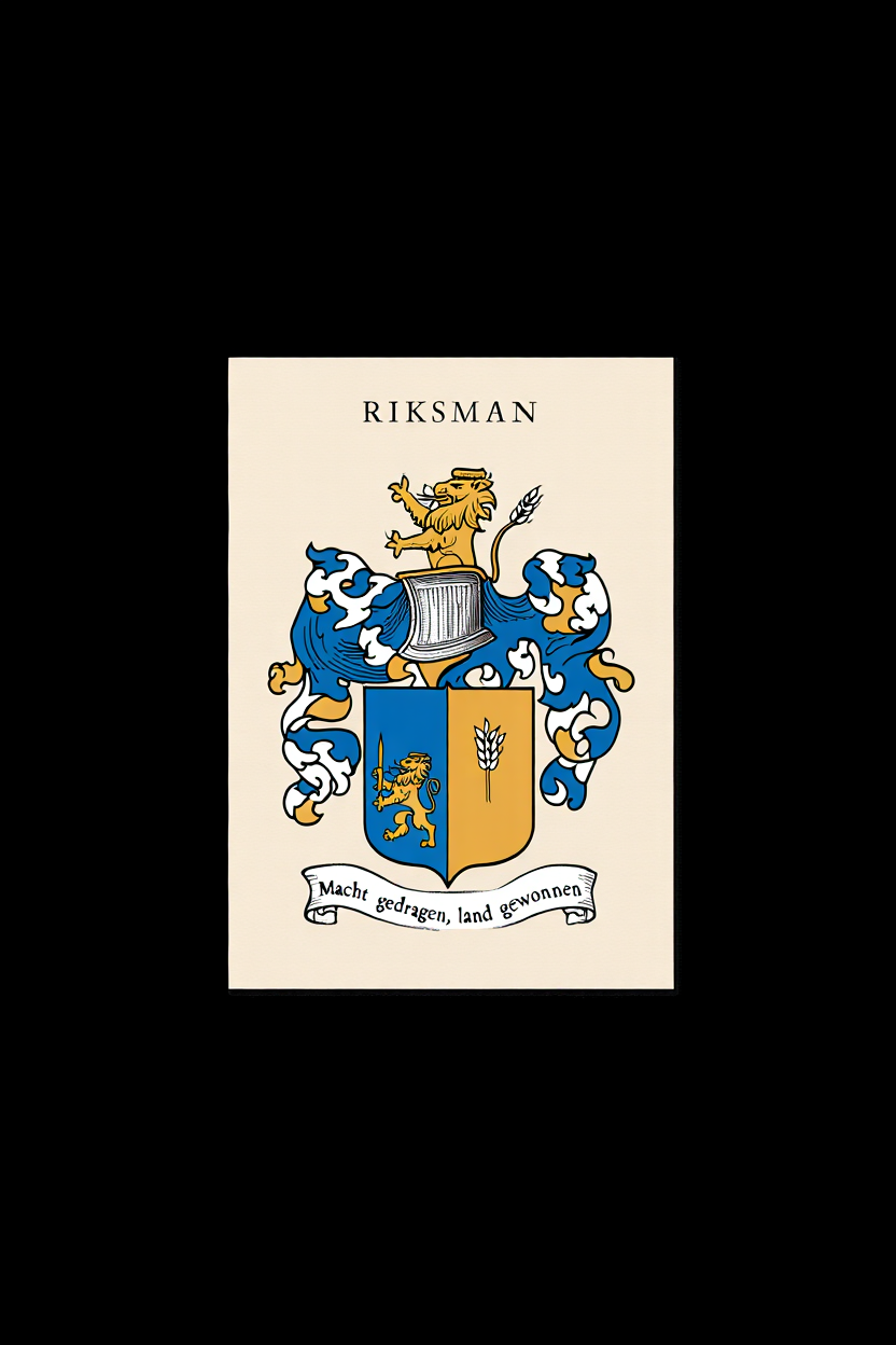 Familiewapen van de achternaam RIKSMAN (vergrendeld)