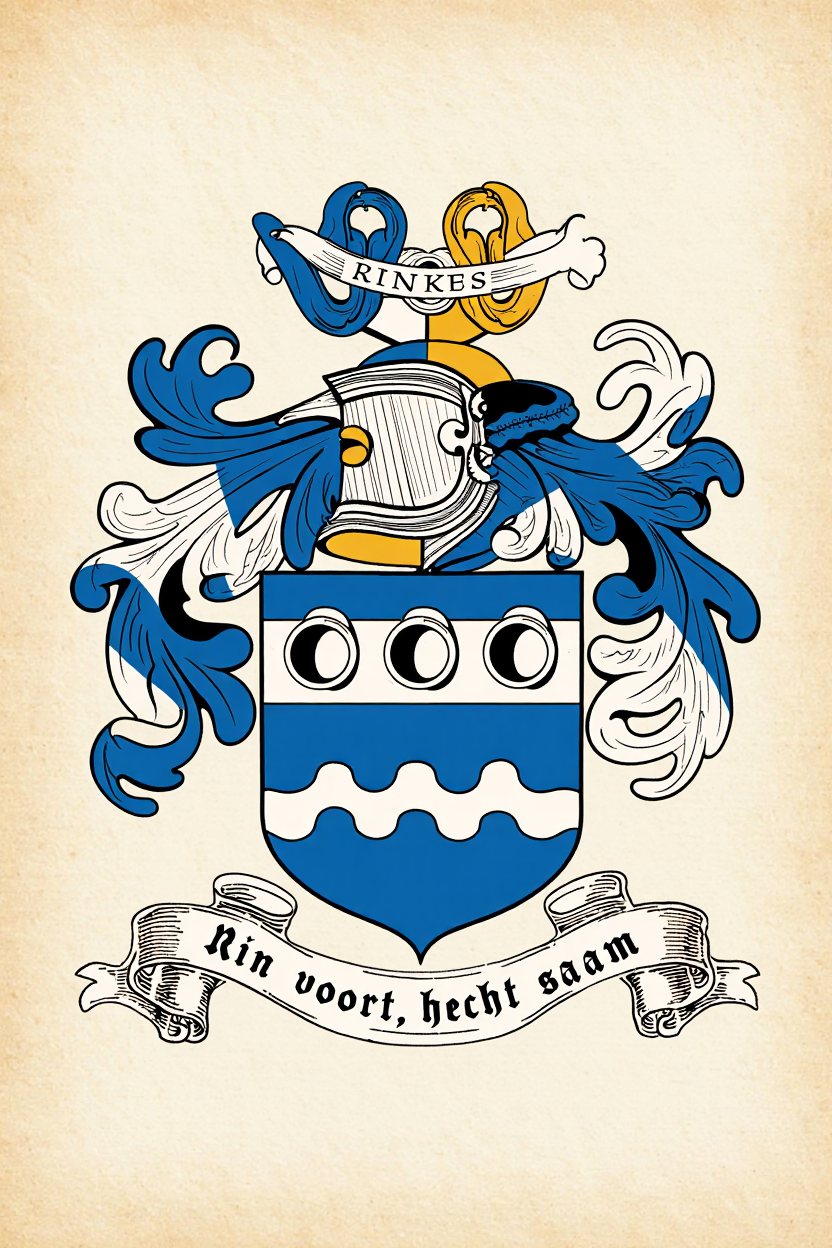 Familiewapen van de achternaam RINKES (vergrendeld)