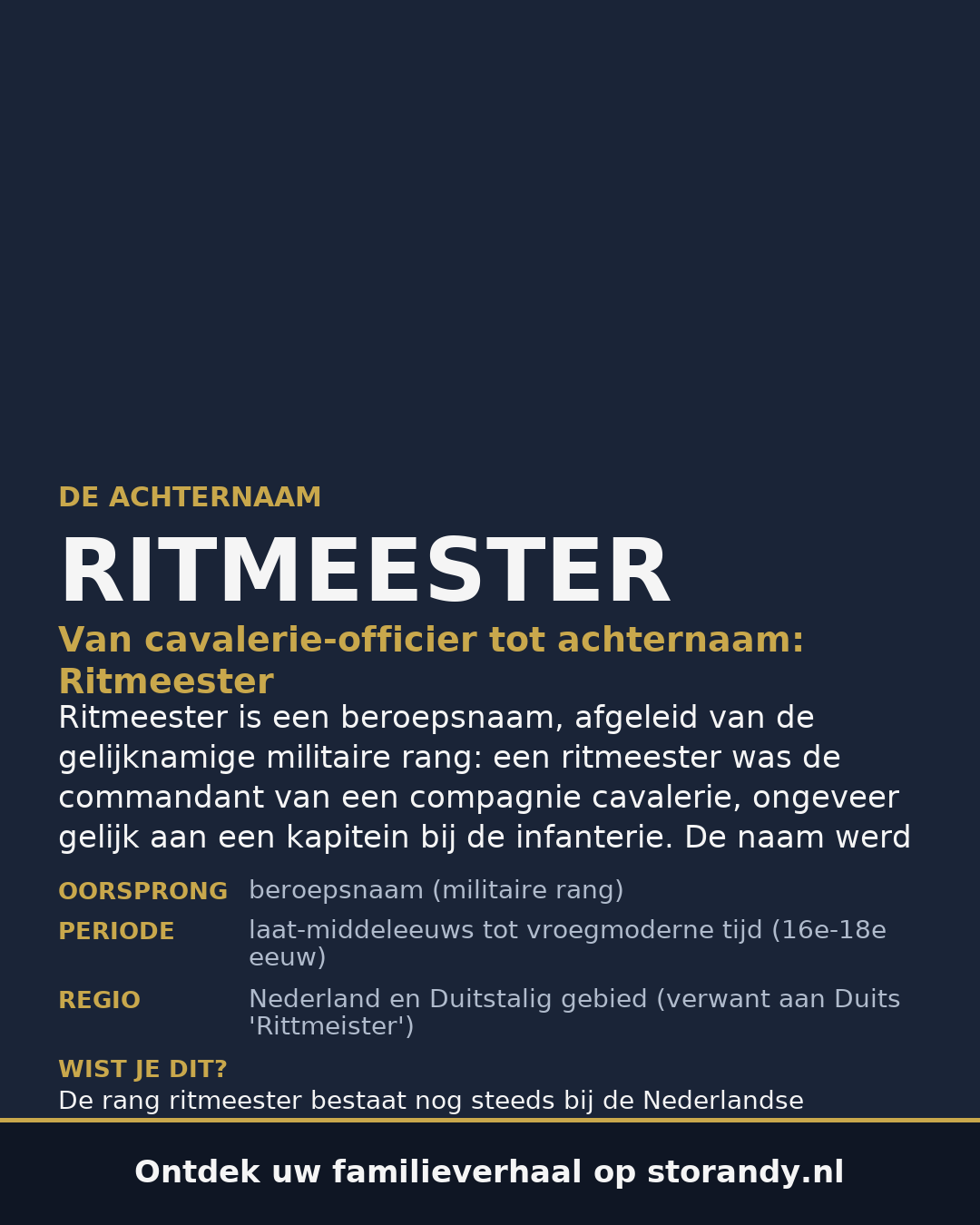 Familiewapen van de achternaam RITMEESTER (vergrendeld)