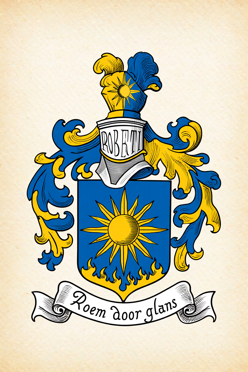 Familiewapen van de achternaam ROBERTI (vergrendeld)