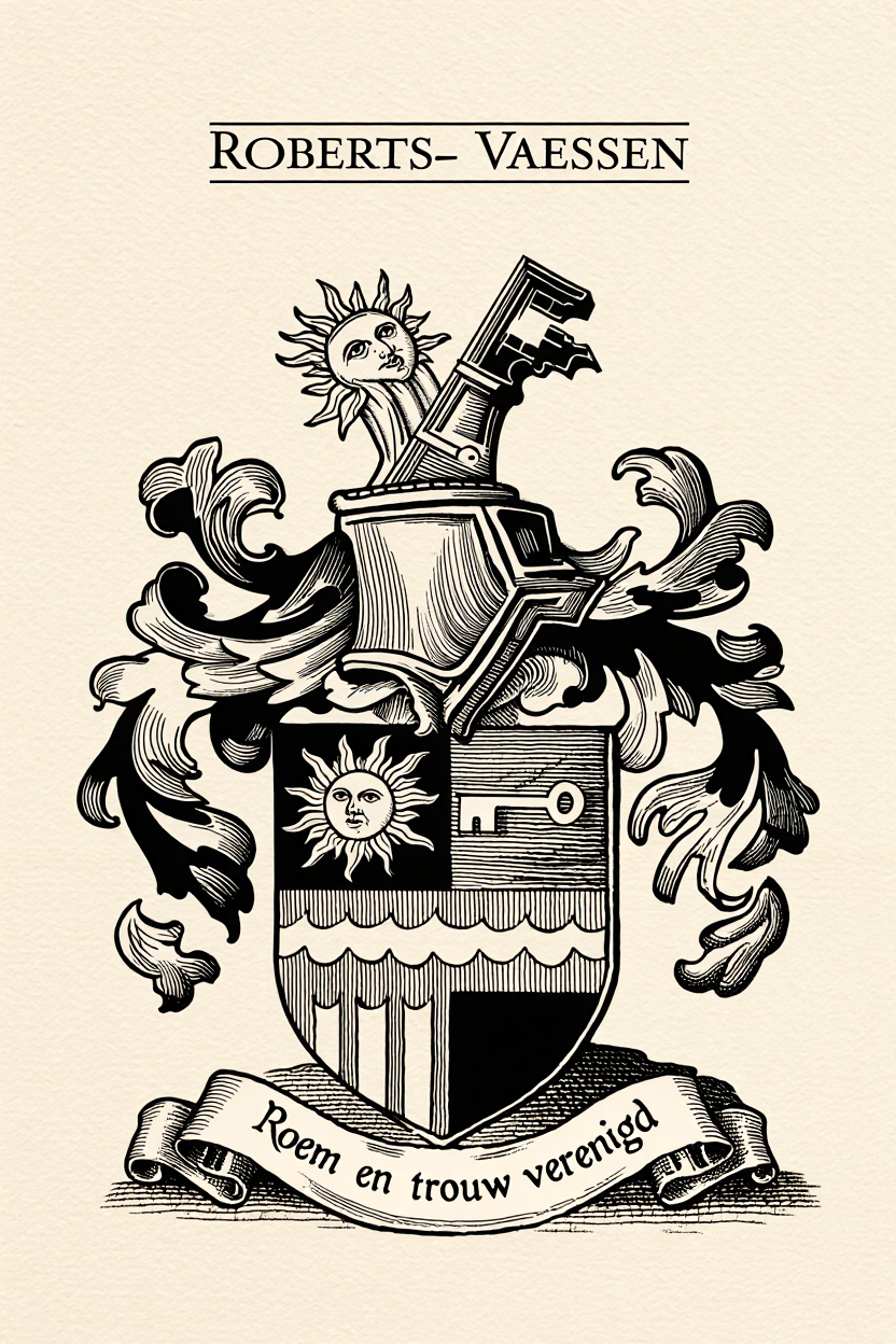 Familiewapen van de achternaam ROBERTS- VAESSEN (vergrendeld)