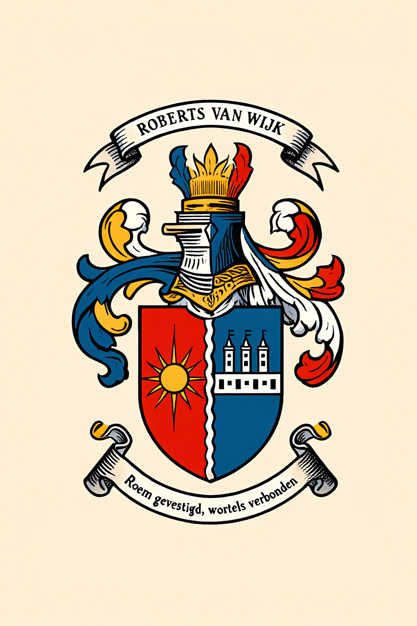 Familiewapen van de achternaam ROBERTS VAN WIJK (vergrendeld)