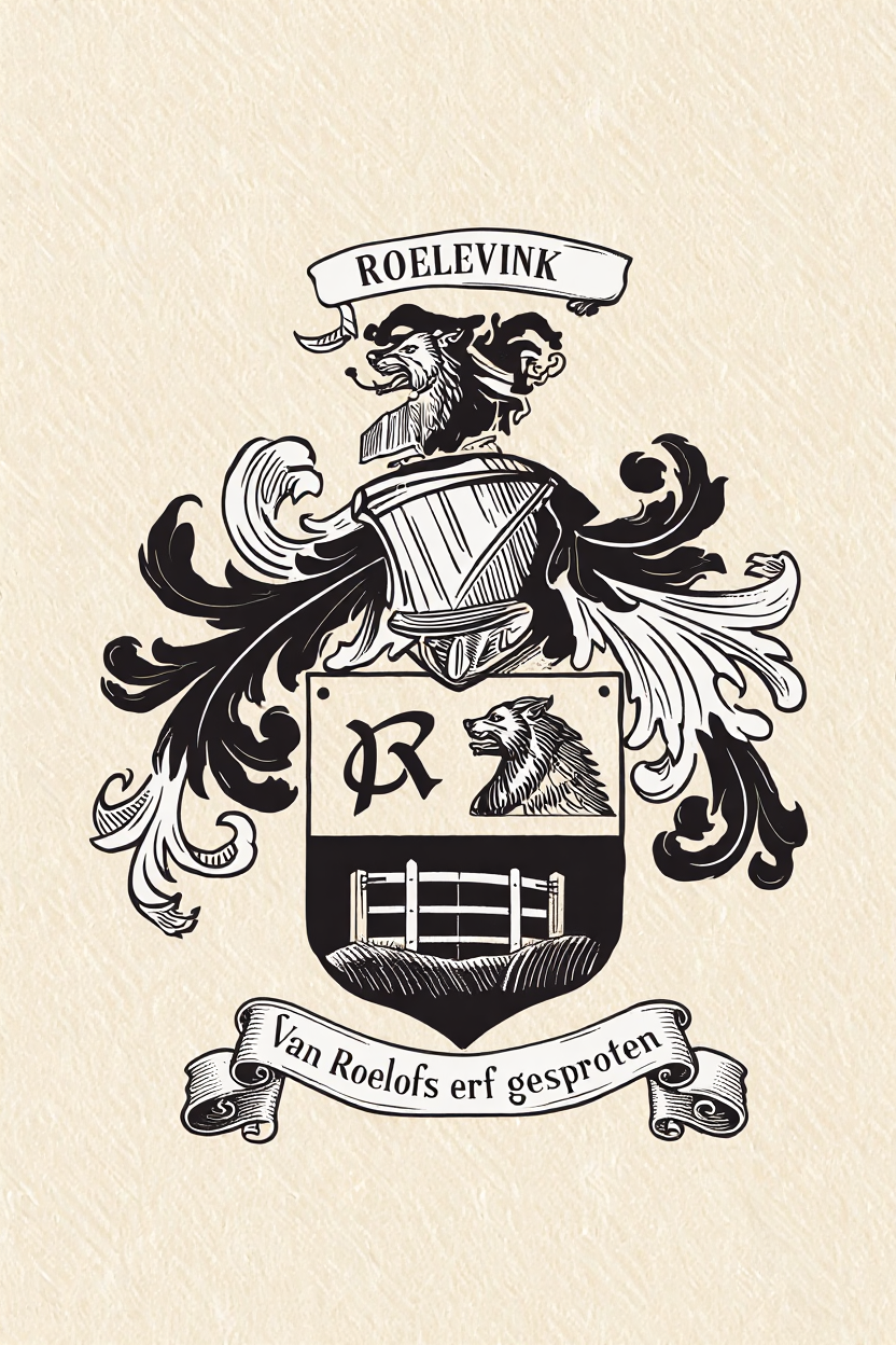 Familiewapen van de achternaam ROELEVINK (vergrendeld)