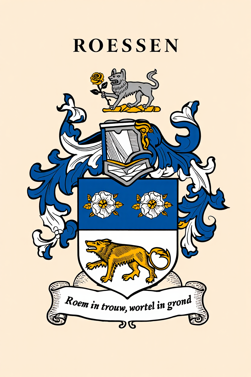 Familiewapen van de achternaam ROESSEN (vergrendeld)