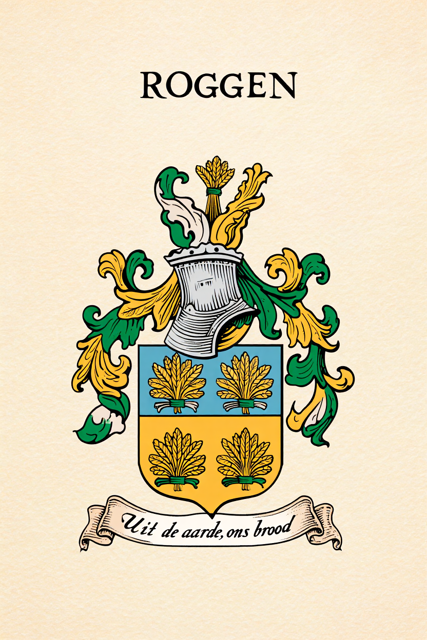 Familiewapen van de achternaam ROGGEN (vergrendeld)