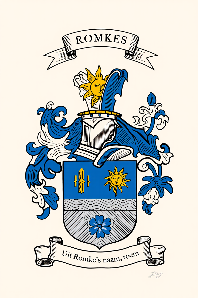 Familiewapen van de achternaam ROMKES