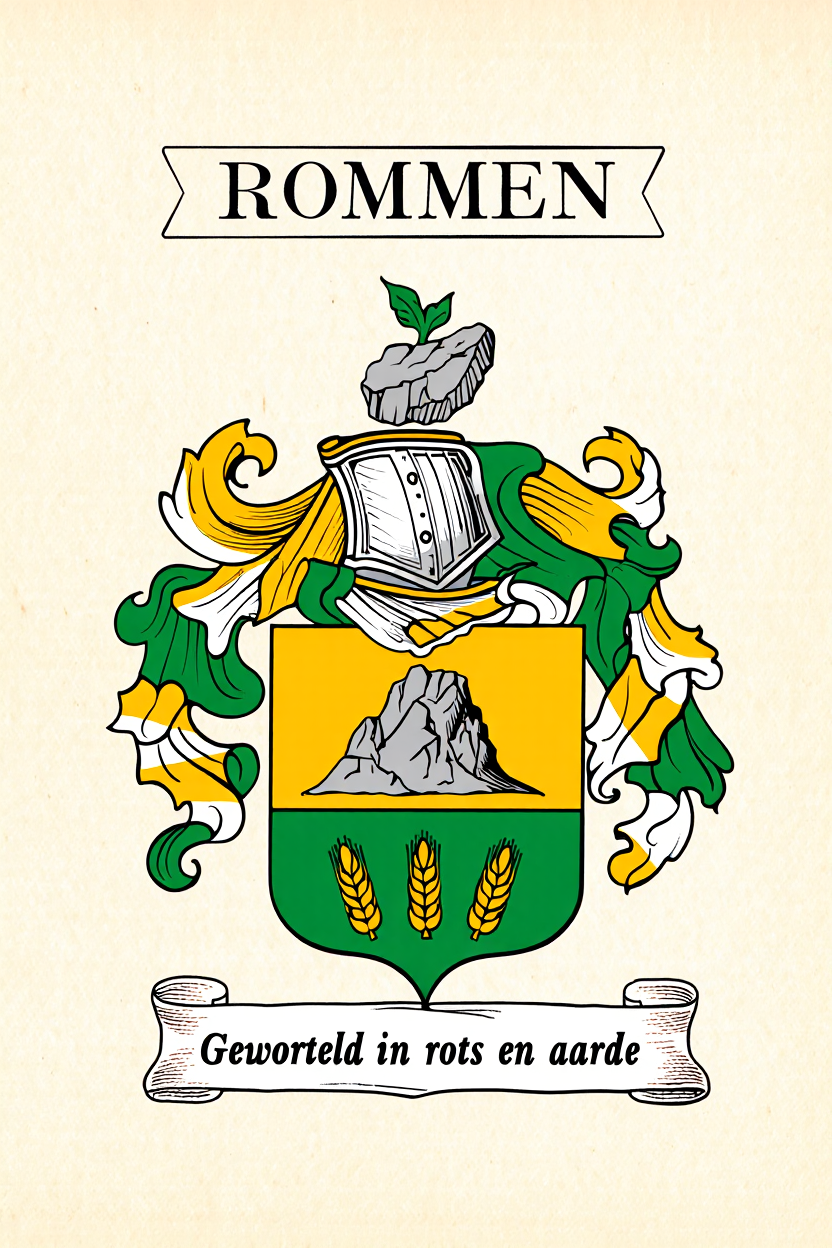 Familiewapen van de achternaam ROMMEN