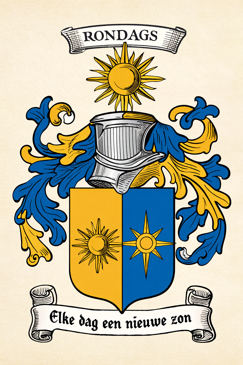 Familiewapen van de achternaam RONDAGS (vergrendeld)