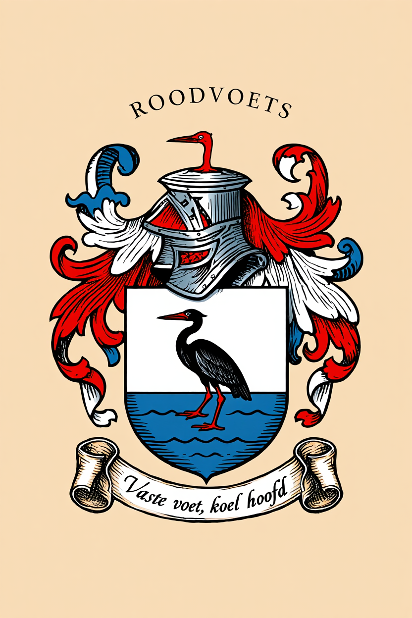 Familiewapen van de achternaam ROODVOETS (vergrendeld)