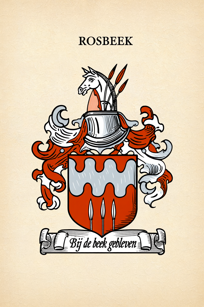 Familiewapen van de achternaam ROSBEEK (vergrendeld)