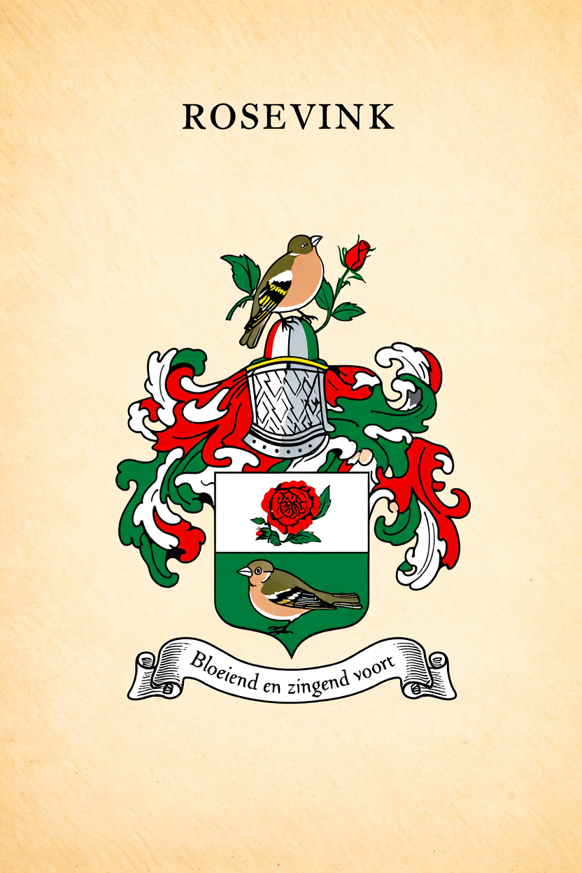 Familiewapen van de achternaam ROSEVINK (vergrendeld)