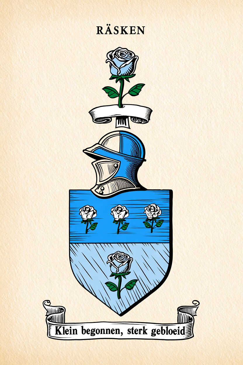 Familiewapen van de achternaam RÖSKEN (vergrendeld)