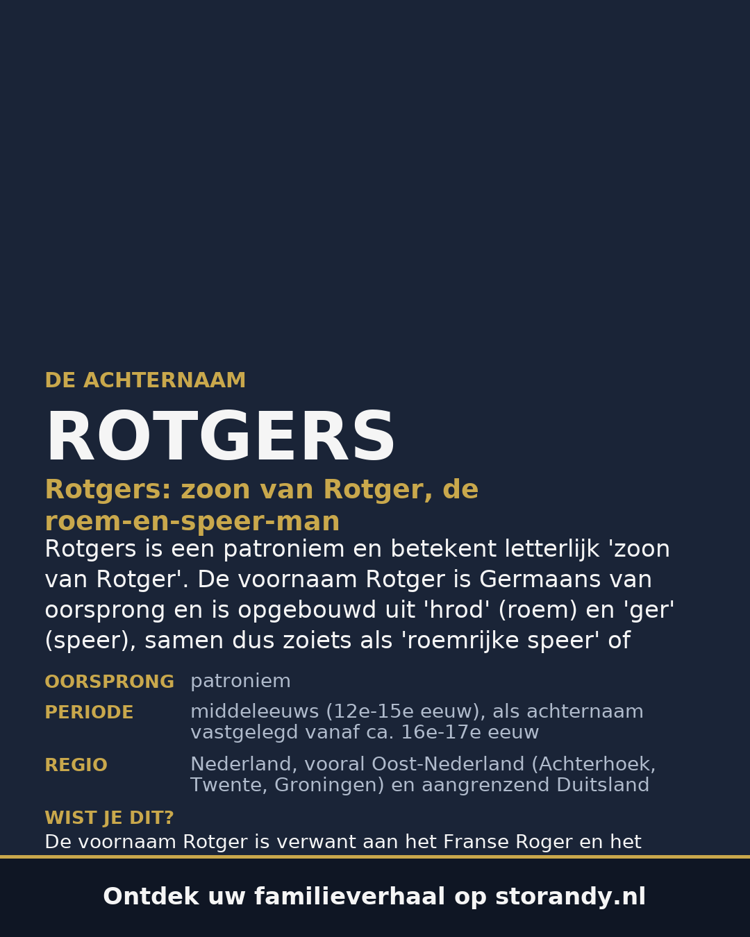 Familiewapen van de achternaam ROTGERS
