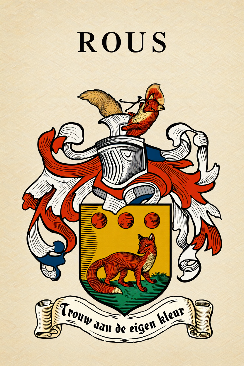 Familiewapen van de achternaam ROUS (vergrendeld)