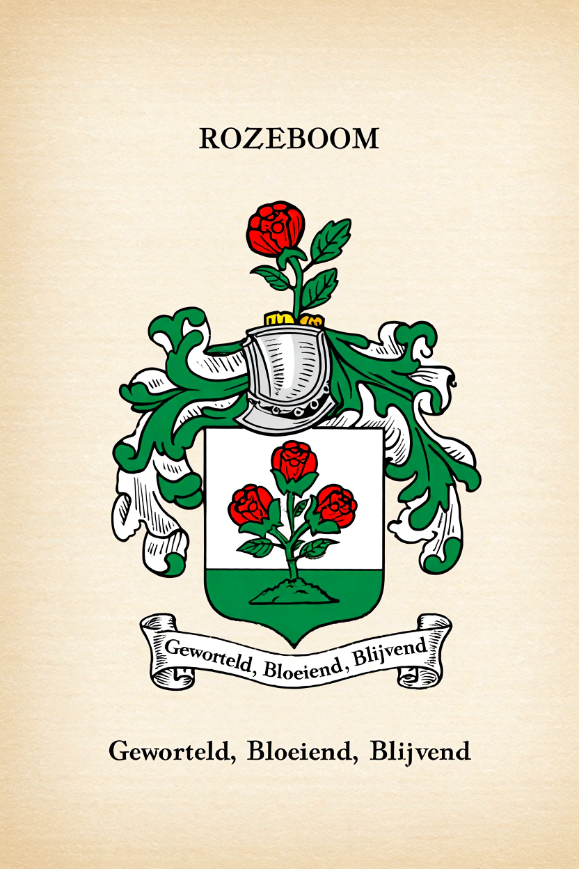 Familiewapen van de achternaam ROZEBOOM